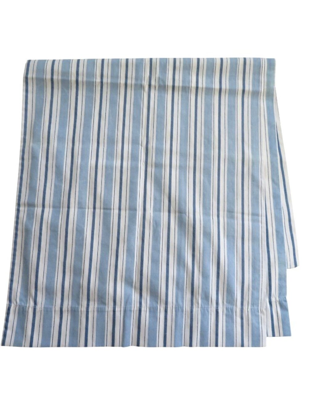 Vintage Dan River King Size Blue White Striped Pillowcases Set of 2 Made in USA